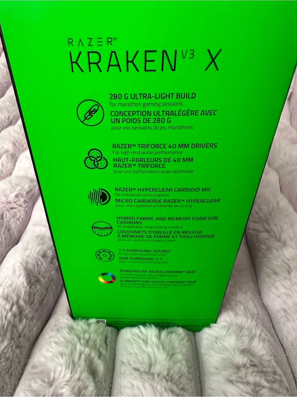 Razer Kraken V3 X Wired USB Gaming Headset – Black with Green Accents